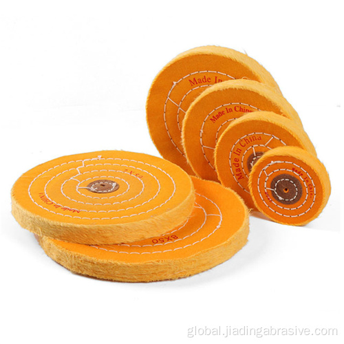 Cotton Buffing Wheels abrasive yellow cotton buffs round buffing cloth wheels Manufactory